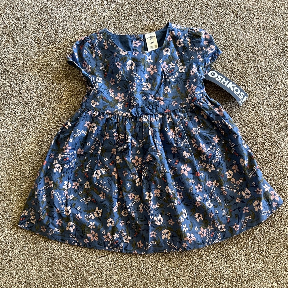Girls OshKosh Floral Dress 18m
